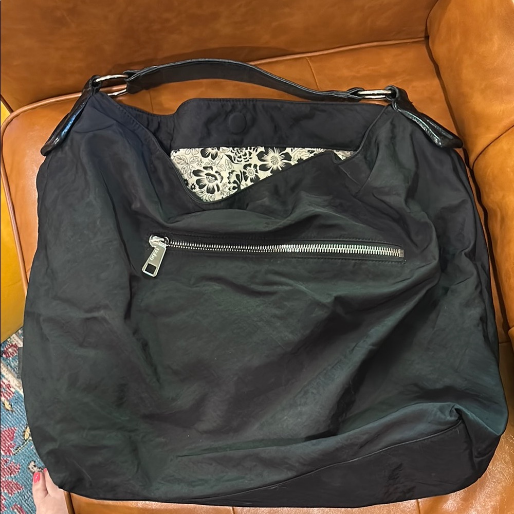 Black Hobo International brand Bag with Silver Accents